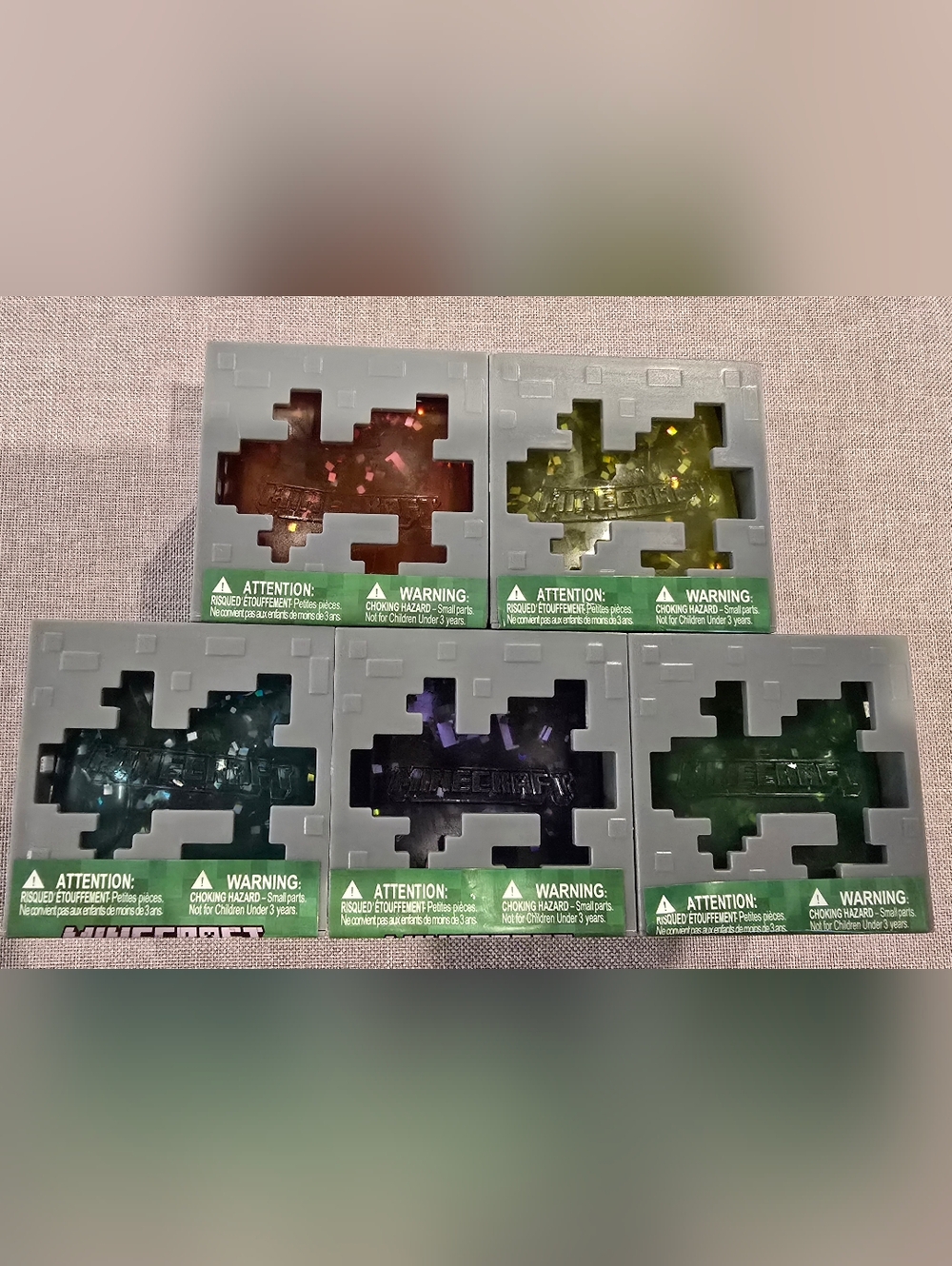 Set of 5 Minecraft Collectible Squishy Figures